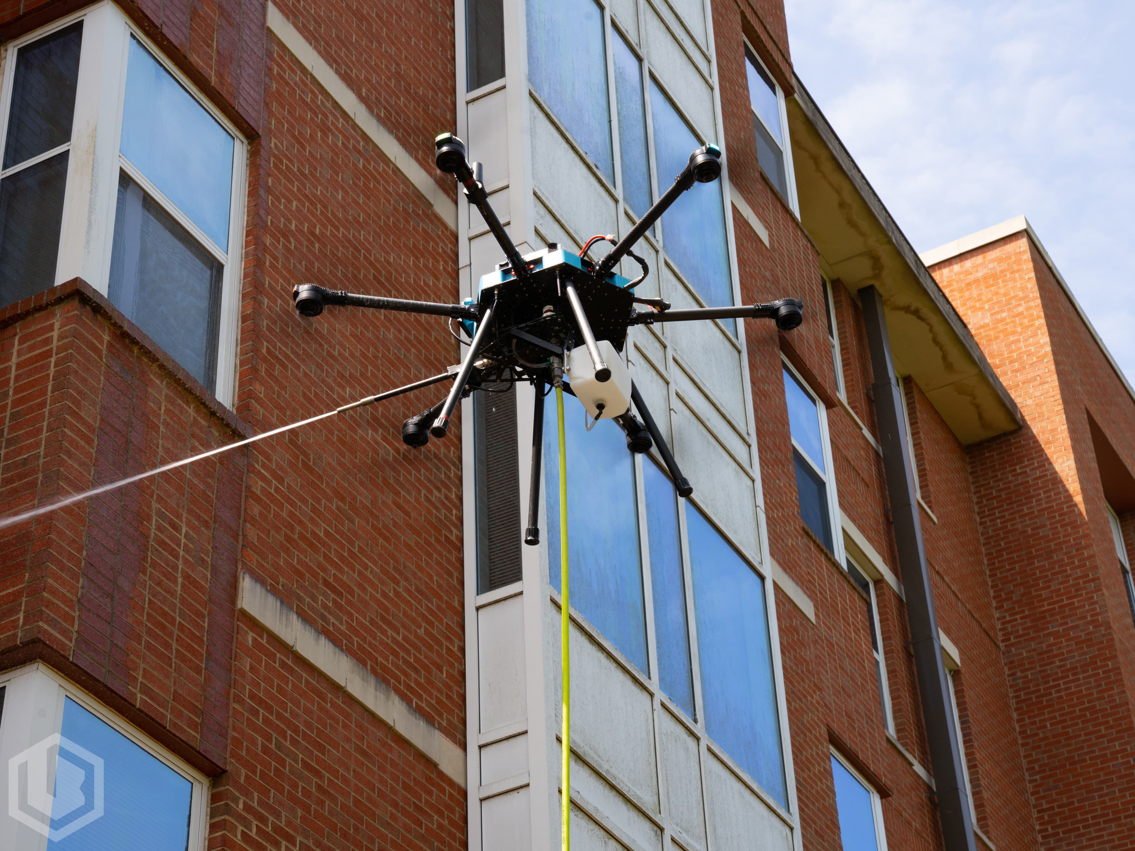 Drone cleaning operation